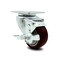 Service Caster 3.5 Inch Maroon Polyurethane Wheel Swivel Top Plate Caster with Brake SCC SCC-20S3514-PPUB-MRN-TLB-TP3 - alternate 1